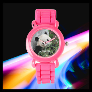 Montre Panda Géant Enfants, Poignets En Bracelet Rose
