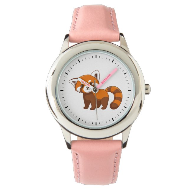 Montre Panda rouge mignonne (devant)