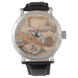 Montre Panier à couture vintage Cottagecore Pastel