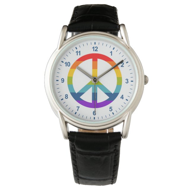 Montre Panneau de paix Rainbow (devant)