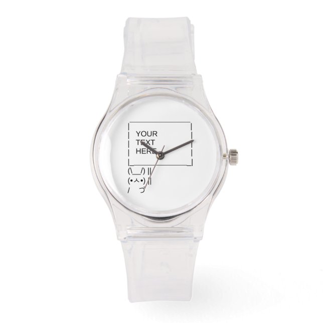 Montre Panneau de protestation Bunny / Art texte ASCII pe (Recto)