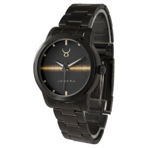 Montre Panneau Taurus Zodiac Cool Gold Light Line Nom