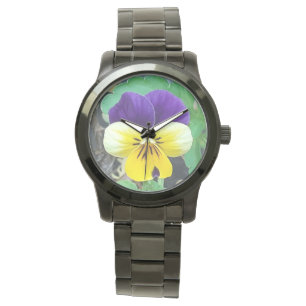 Montre Pansy Violet et Jaune