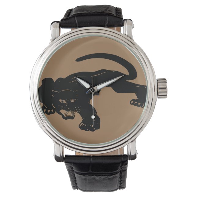 Montre Panthère noire (devant)