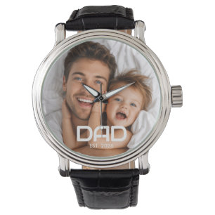 Montre Papa a créé une photo en noir et blanc gras