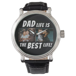 Montre Papa Life est la meilleure vie 2 Photos Père