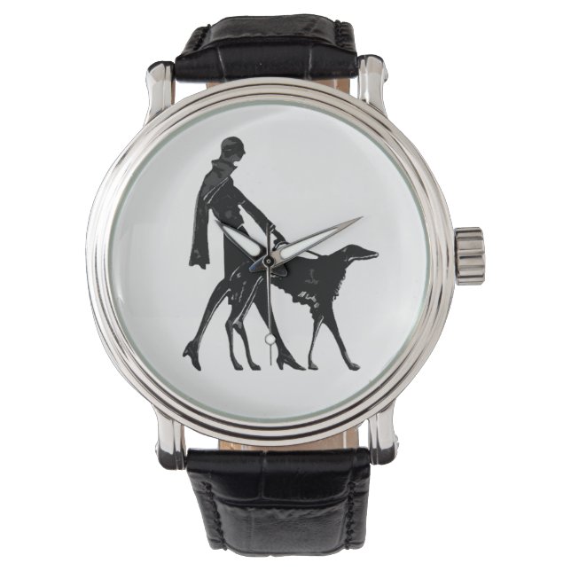 Montre Papier Art Déco - Borzoi (devant)