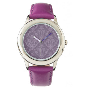 Montre Papier peint floral pourpre