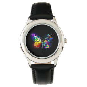 Montre Papillon arc-en-ciel