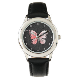 Montre papillon avec Rose
