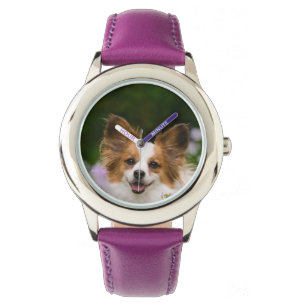 Montre Papillon Chien Cute Portrait romantique - Strapwat