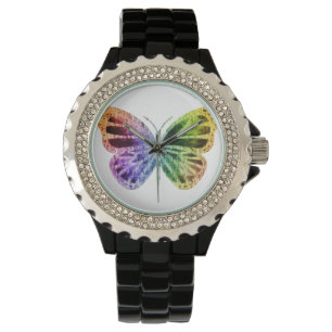Montre Papillon d'arc-en-ciel