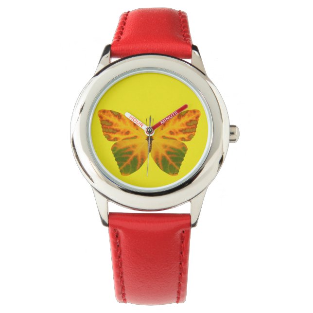 Montre Papillon feuille Aspen 1 (devant)