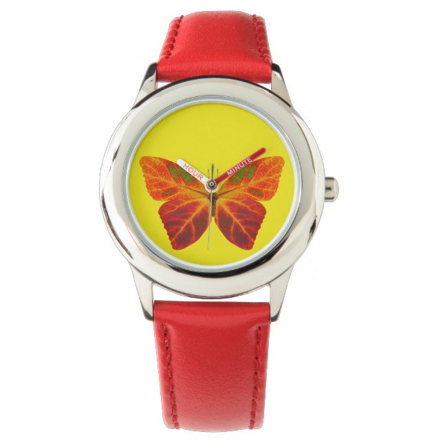 Montre Papillon feuille Aspen 2 (devant)