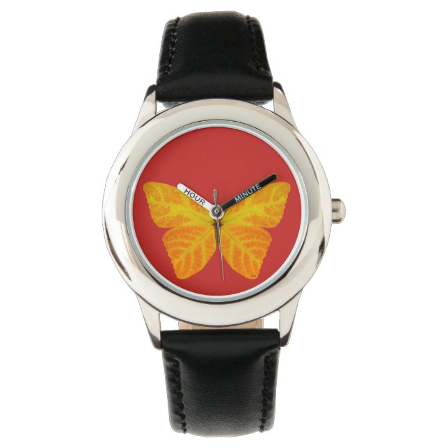 Montre Papillon feuille Aspen 3 (devant)