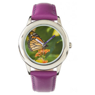 Montre papillon orange watch