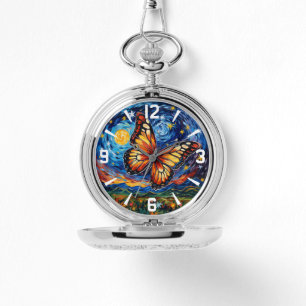 Montre Papillon peint étoile ciel étoilé Élégantes femmes