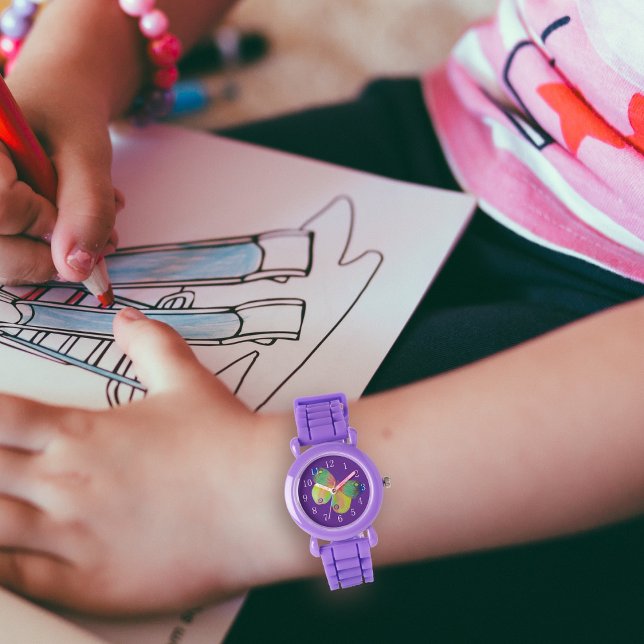 Montre Papillon Purple Watch Pour Les Enfants (Créateur téléchargé)