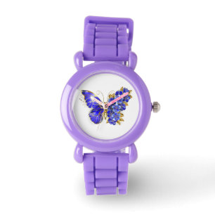 Montre Papillon Saphir Fleur