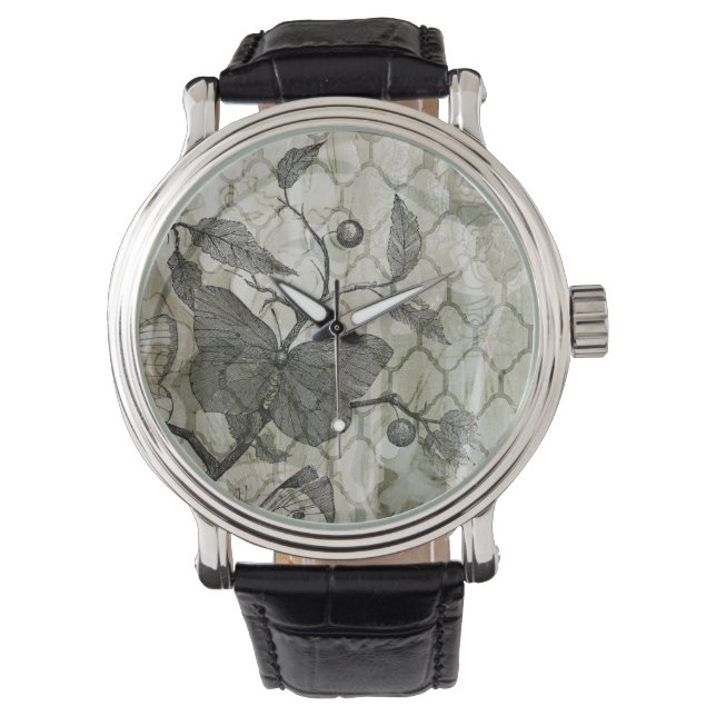 Montre Papillons Arabesques I (devant)