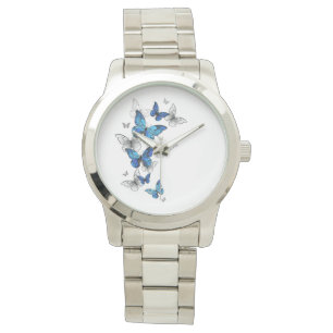 Montre Papillons volants bleus Morpho