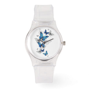 Montre Papillons volants bleus Morpho