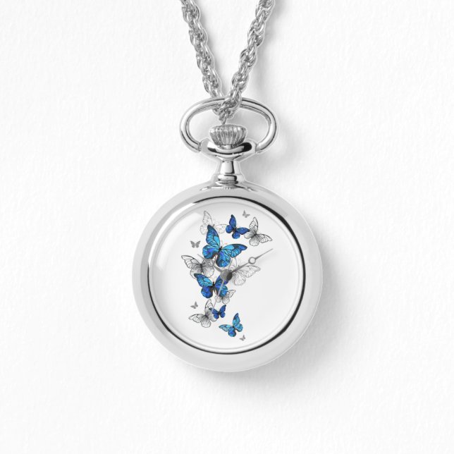 Montre Papillons volants bleus Morpho (Recto)