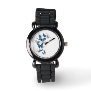 Montre Papillons volants bleus Morpho