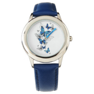 Montre Papillons volants bleus Morpho