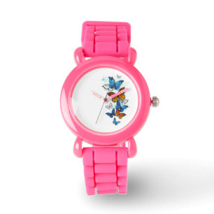 Montre Papillons volants Morpho et Monarch