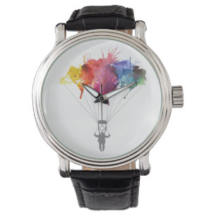 Montre Parachutiste, parachute. Sport de parachutisme.