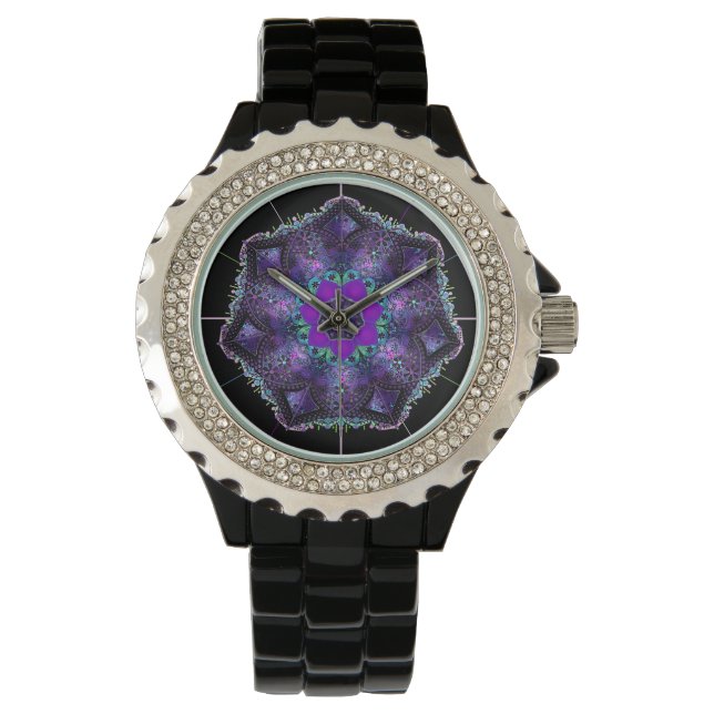 Montre Parapluie violet & coeurs .7 (devant)