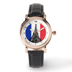 Montre Paris, Drapeau français et mode française /Tour 