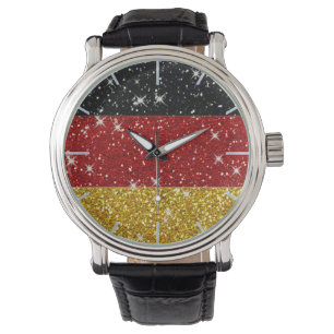 Montre Parties scintillant Allemagne Drapeau avec étincel