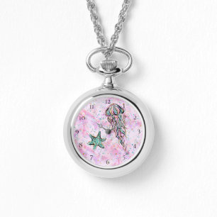 Montre *~* Parties scintillant Beach Art Star Fish Jelly 