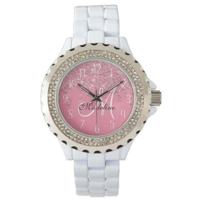 Montre Parties scintillant de séchage personnalisée (devant)