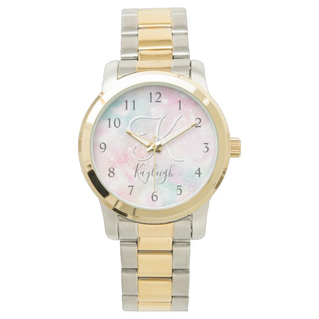Montre Parties scintillant glamour rose Joli Motif (devant)