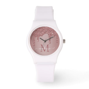 Montre Parties scintillant Rose de luxe étincelante Mono