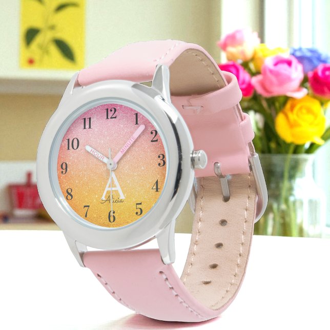 Montre Parties scintillant rose or Jaune Étincelle Enfant (Créateur téléchargé)