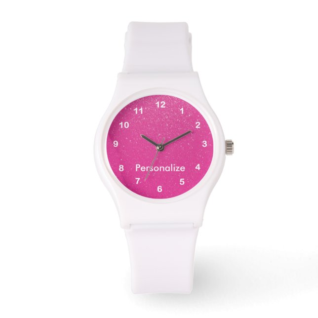 Montre Parties scintillant rose souple (Recto)
