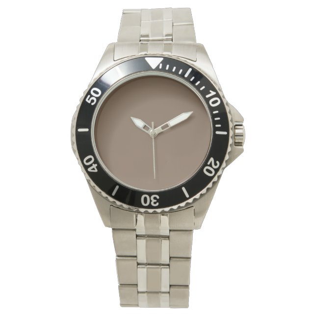 Montre Pastel Brown Cool couleur unie (devant)