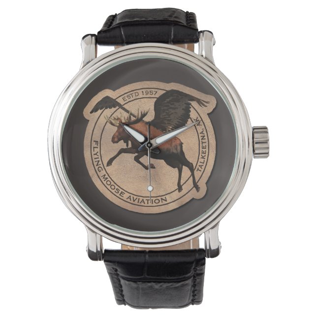 Montre Patch Flying Moose Aviation (devant)