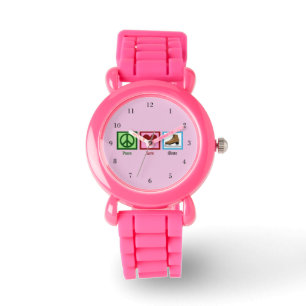 Montre Patinage de glace d'amour de paix