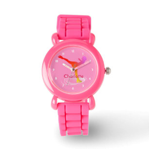 Montre Patinage sur glace couleur vive Silhouette