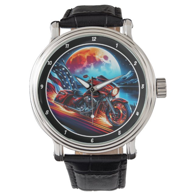 Montre Patriotic Ride, Moonlit Horizon Watch (devant)