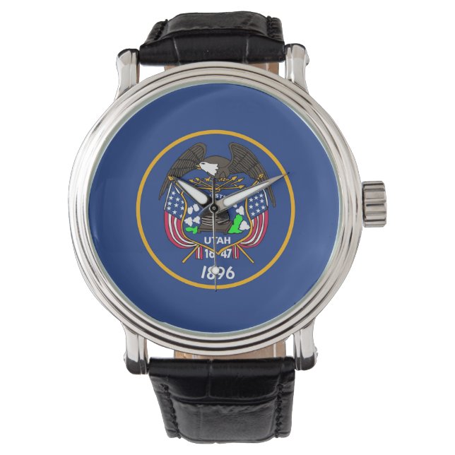 Montre patriotique avec Drapeau de l'Utah (devant)
