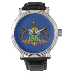 Montre patriotique avec Drapeau de Pennsylvanie