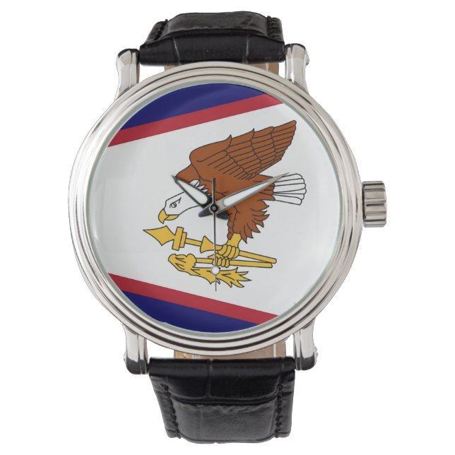 Montre patriotique avec Drapeau des Samoa américai (devant)