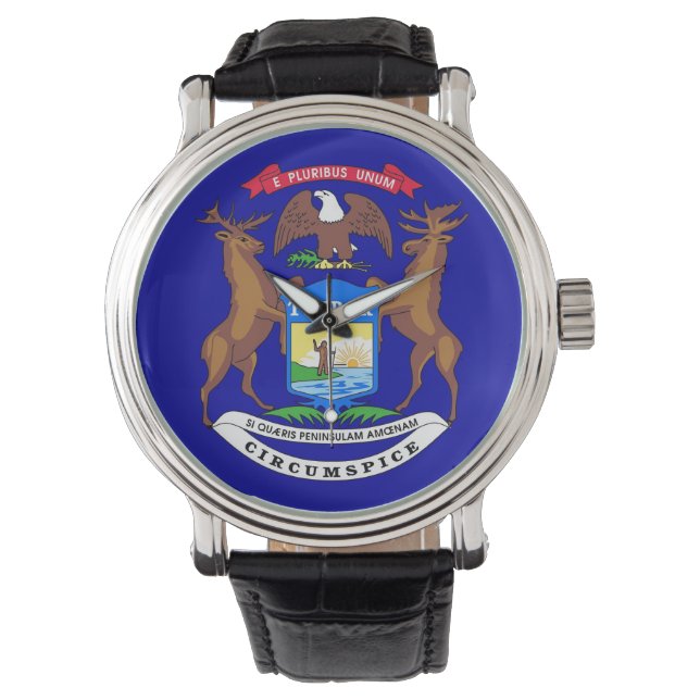 Montre patriotique avec drapeau du Michigan (devant)