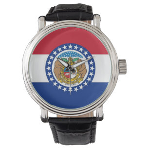 Montre patriotique avec drapeau du Missouri